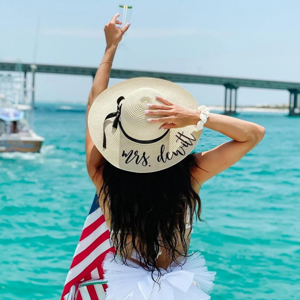 Custom Embroidered Floppy Beach Hats Melody Faye