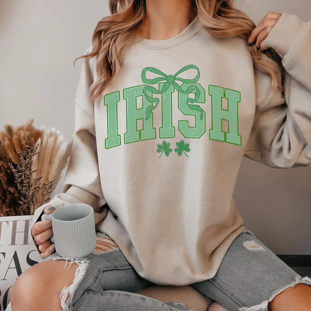 St. Patrick's Day Irish Green Bow Sweatshirt