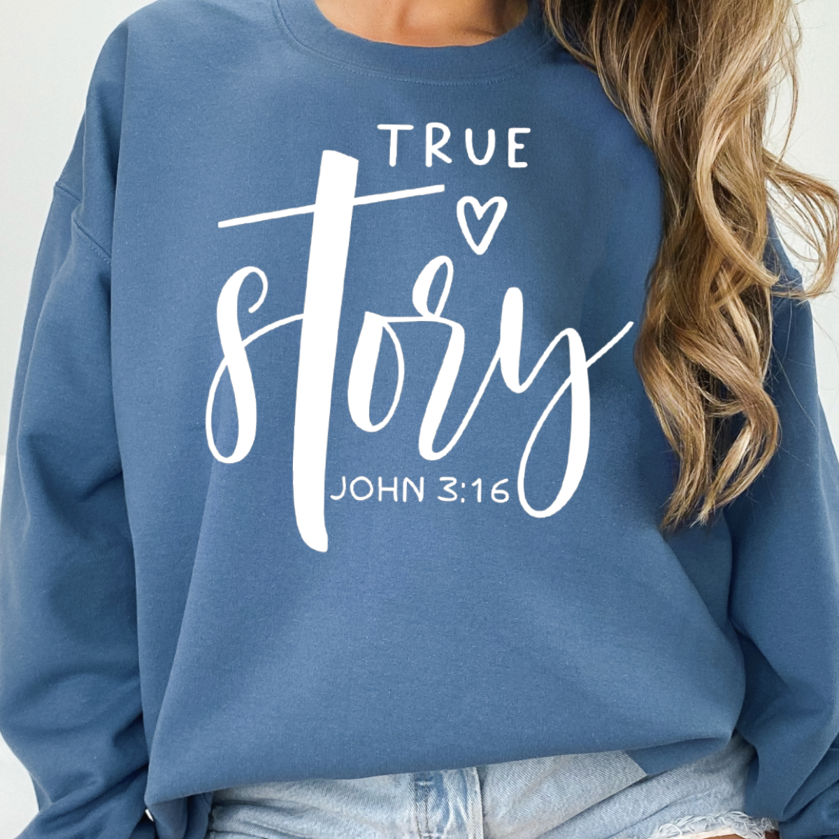 Women&#39;s Easter Graphic Sweatshirt True Story Christian