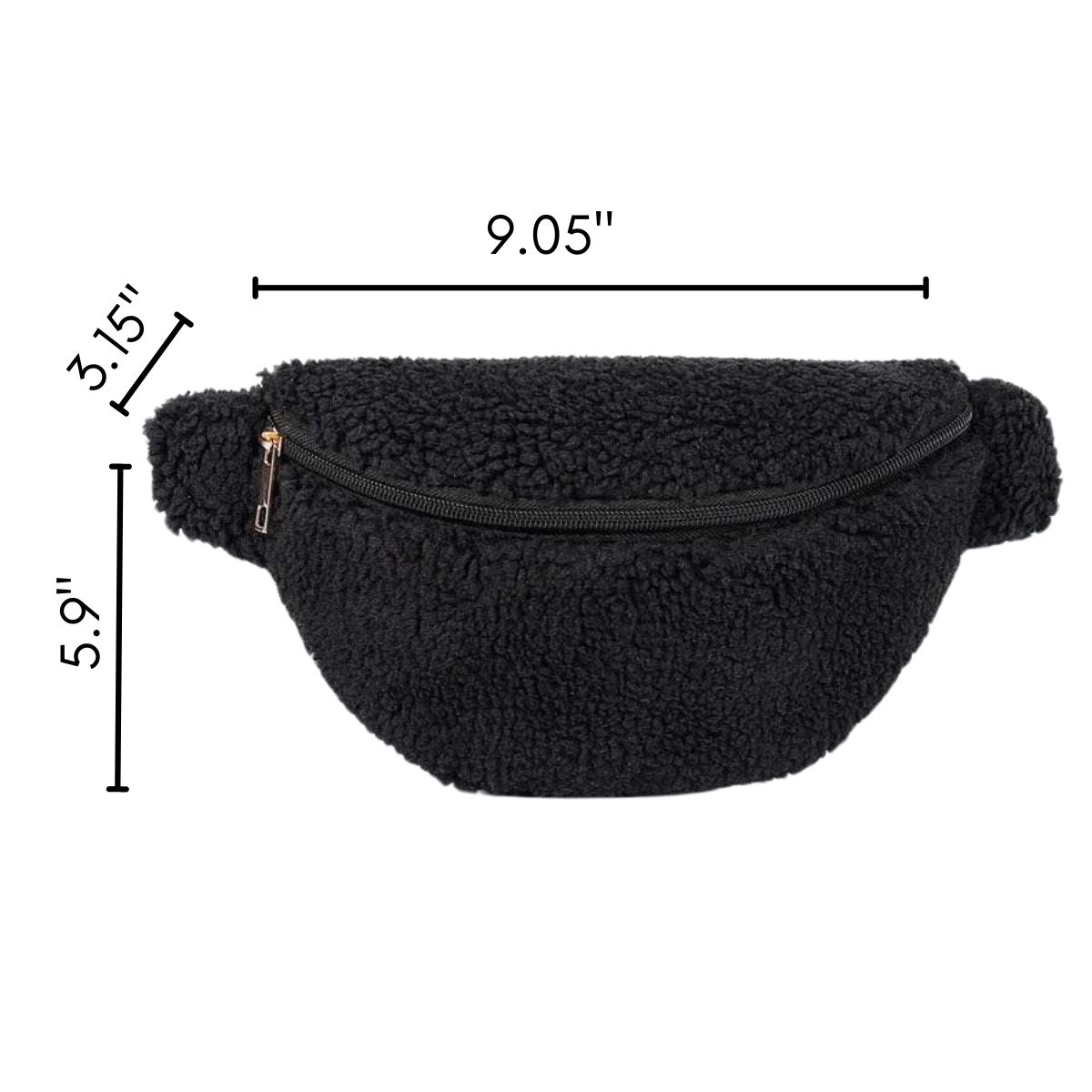 Fleece Belt Bag for Women Crossbody Sling Bag Sherpa with Adjustable Strap Fanny Pack