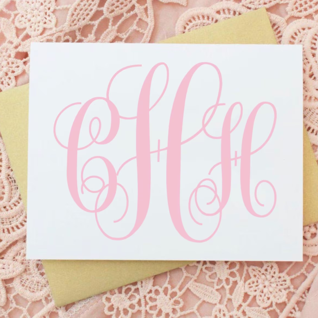 Traditional Monogram Personalized Stationery Set