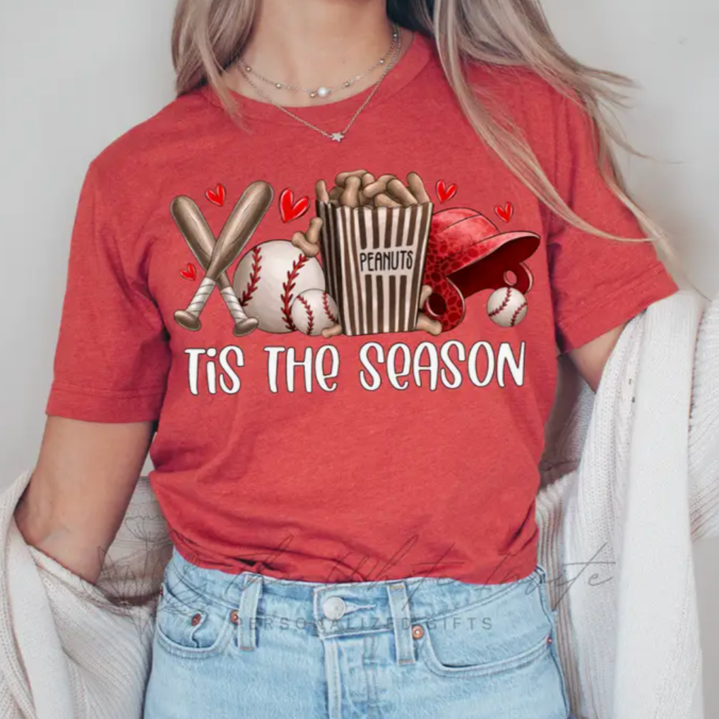 Tis The Season Baseball Women&#39;s Graphic T-Shirt