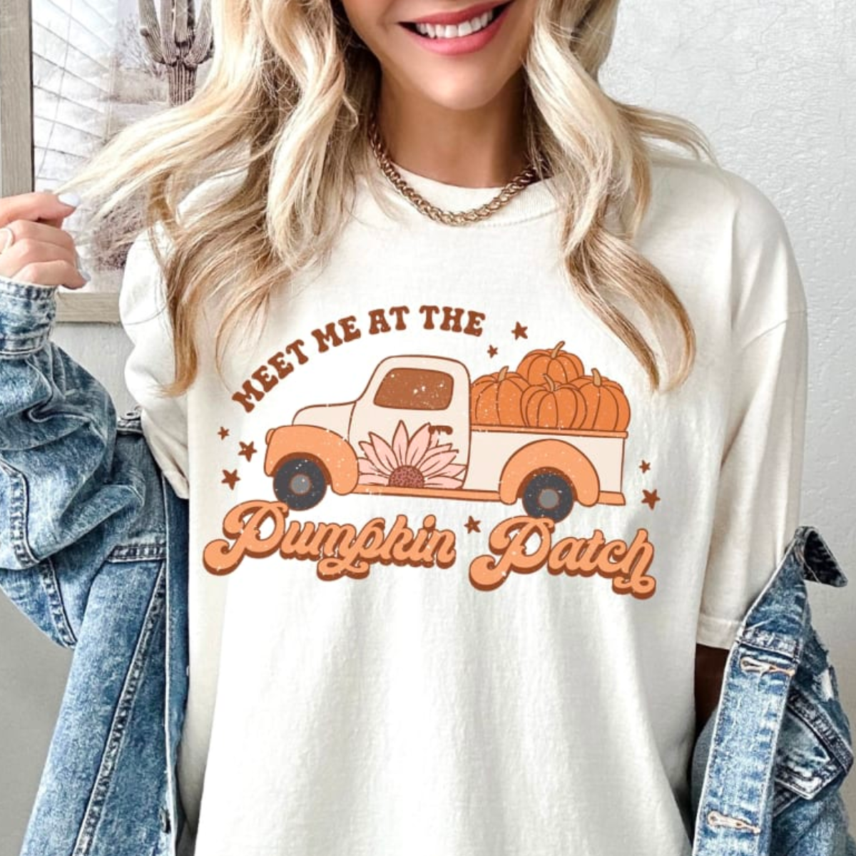 Pumpkin Patch Retro Fall Graphic Tee | Women Graphic Tees