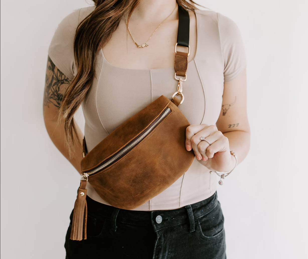 Genuine Leather Belt Bag Fanny Pack Melody Faye