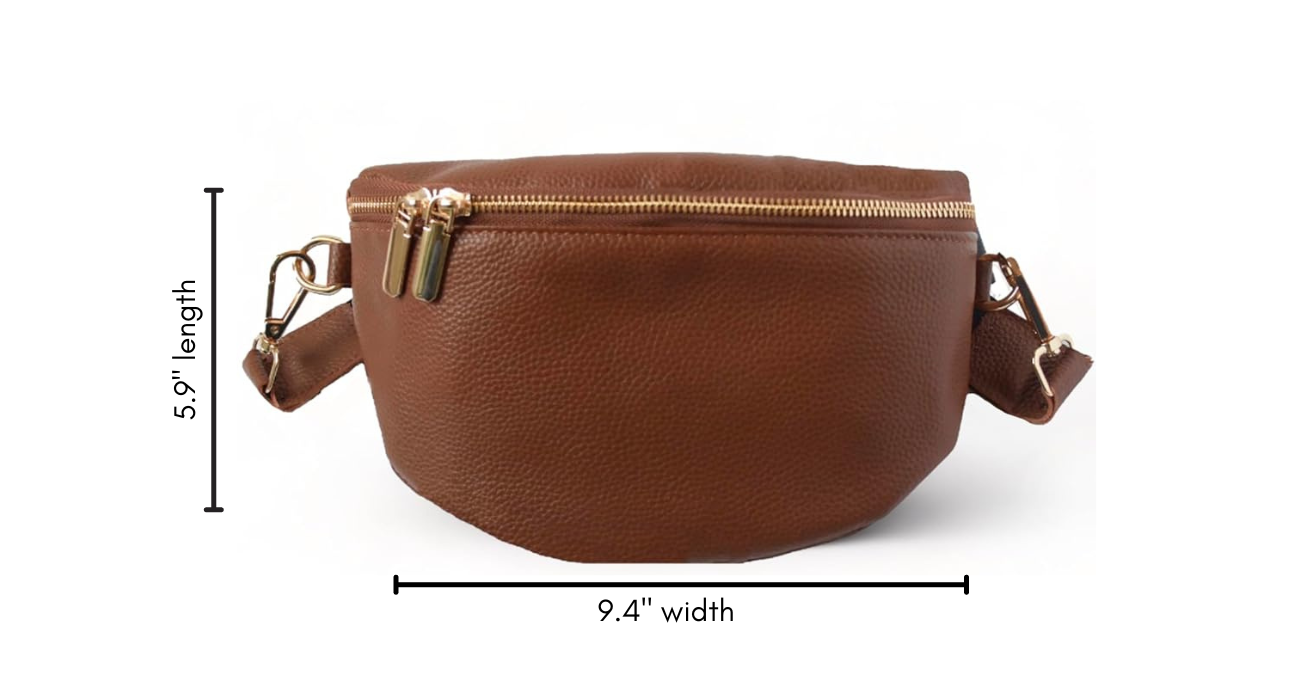 Nutmeg Leather Fanny Pack Crossbody Bags