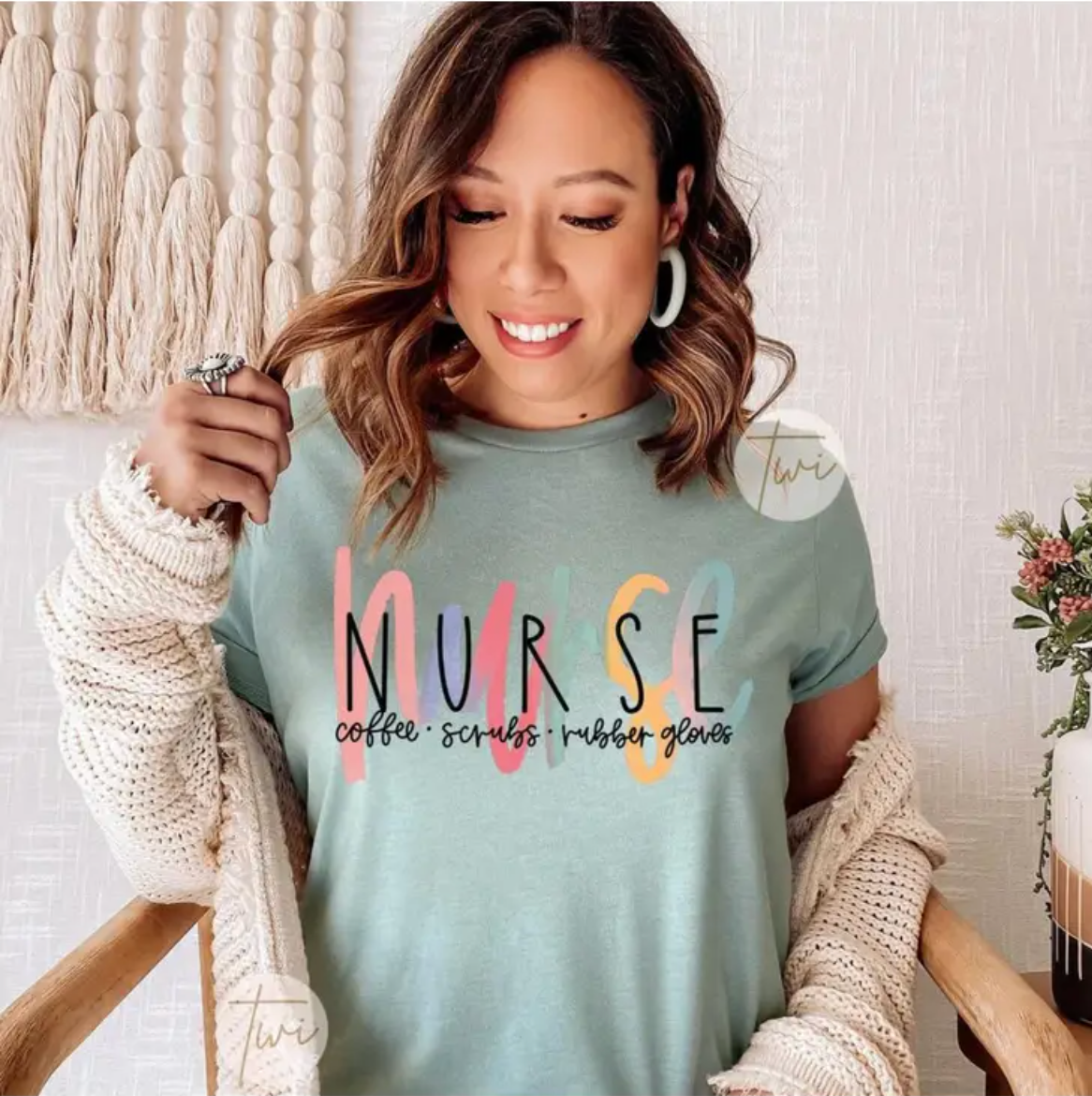 Watercolor Nurse Women&#39;s Graphic Tee