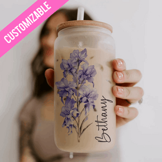 Personalized Birth Flower Coffee Cup