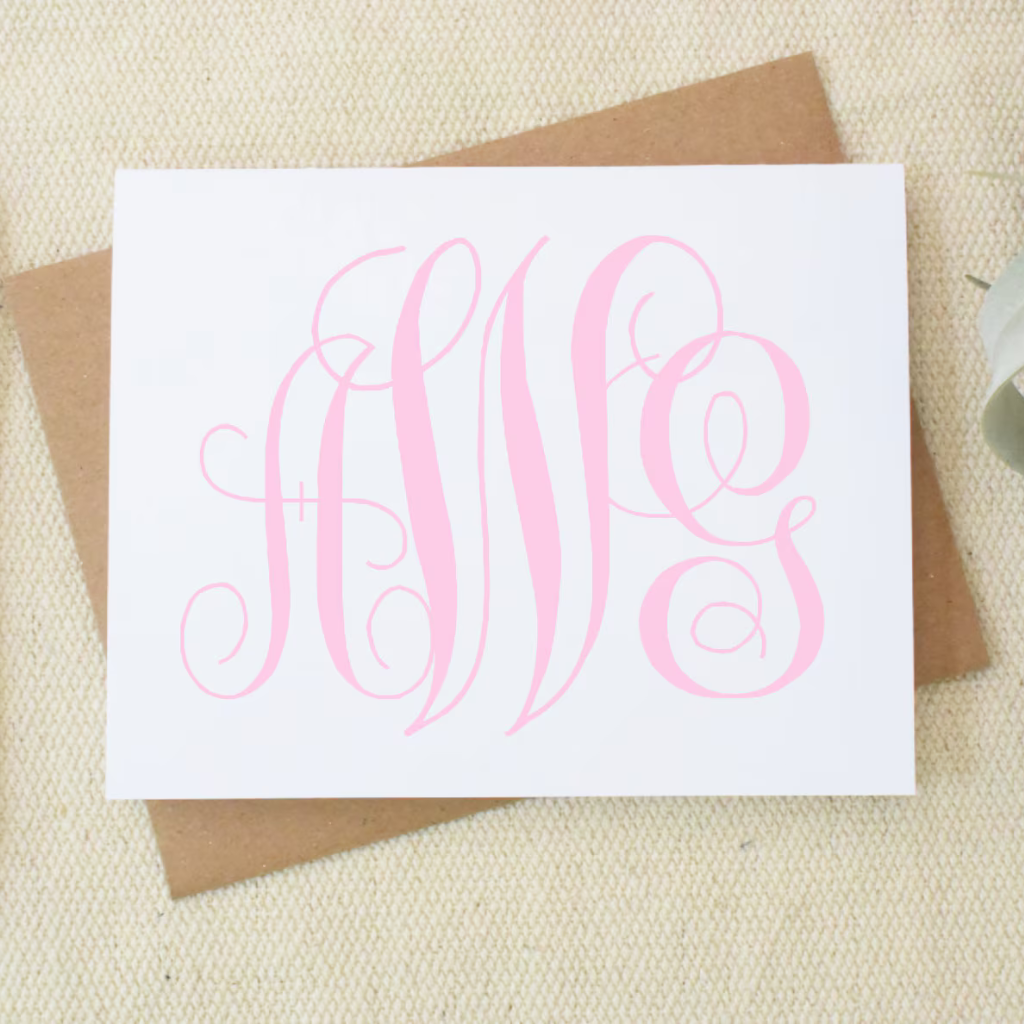 Traditional Monogram Personalized Stationery Set