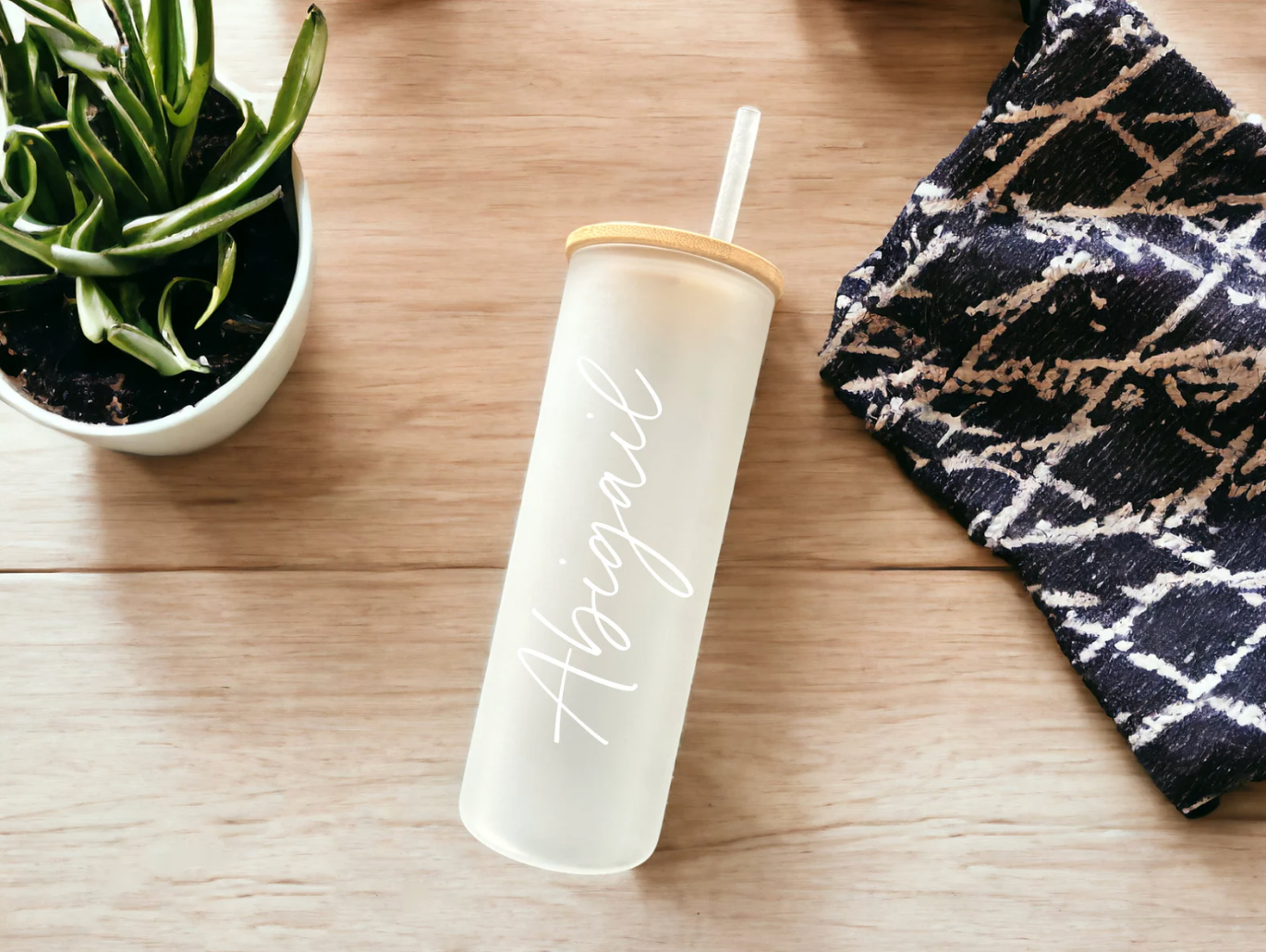 Glass Personalized Skinny Tumbler Bridesmaid Proposal