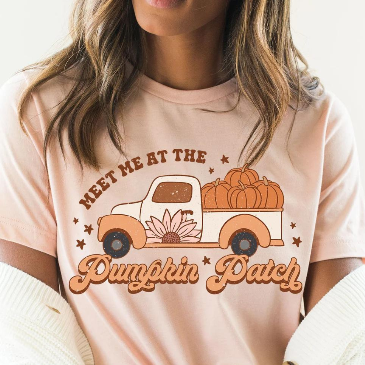 Pumpkin Patch Retro Fall Graphic Tee | Women Graphic Tees