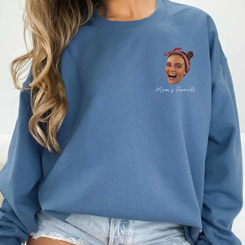 Sweatshirt for Mom with Kid Photo Custom Personalized Mother's Day Shirt Custom T Shirts Funny Mom Gift Sweater Crewneck, Oil Paint