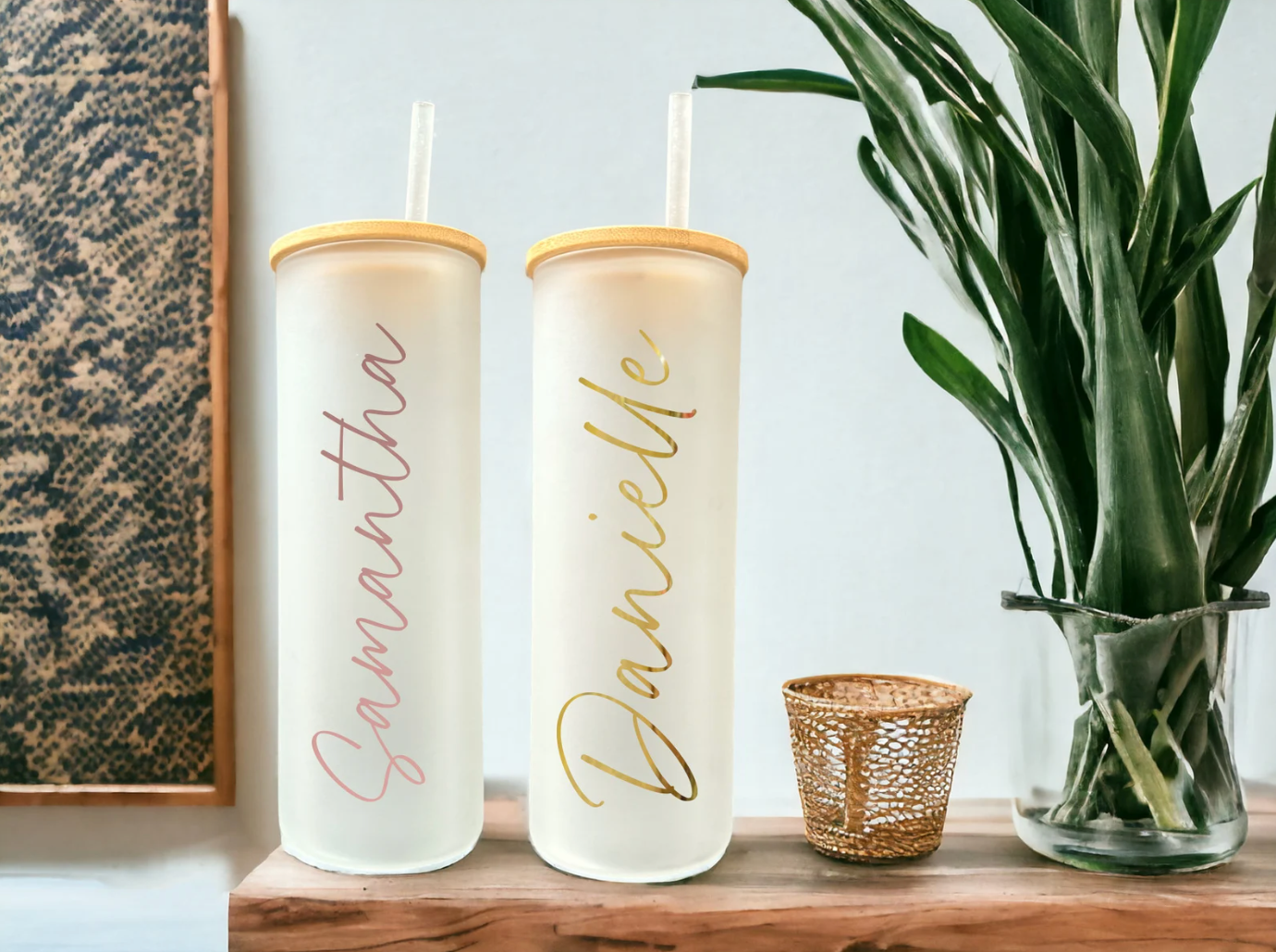 Glass Personalized Skinny Tumbler Bridesmaid Proposal