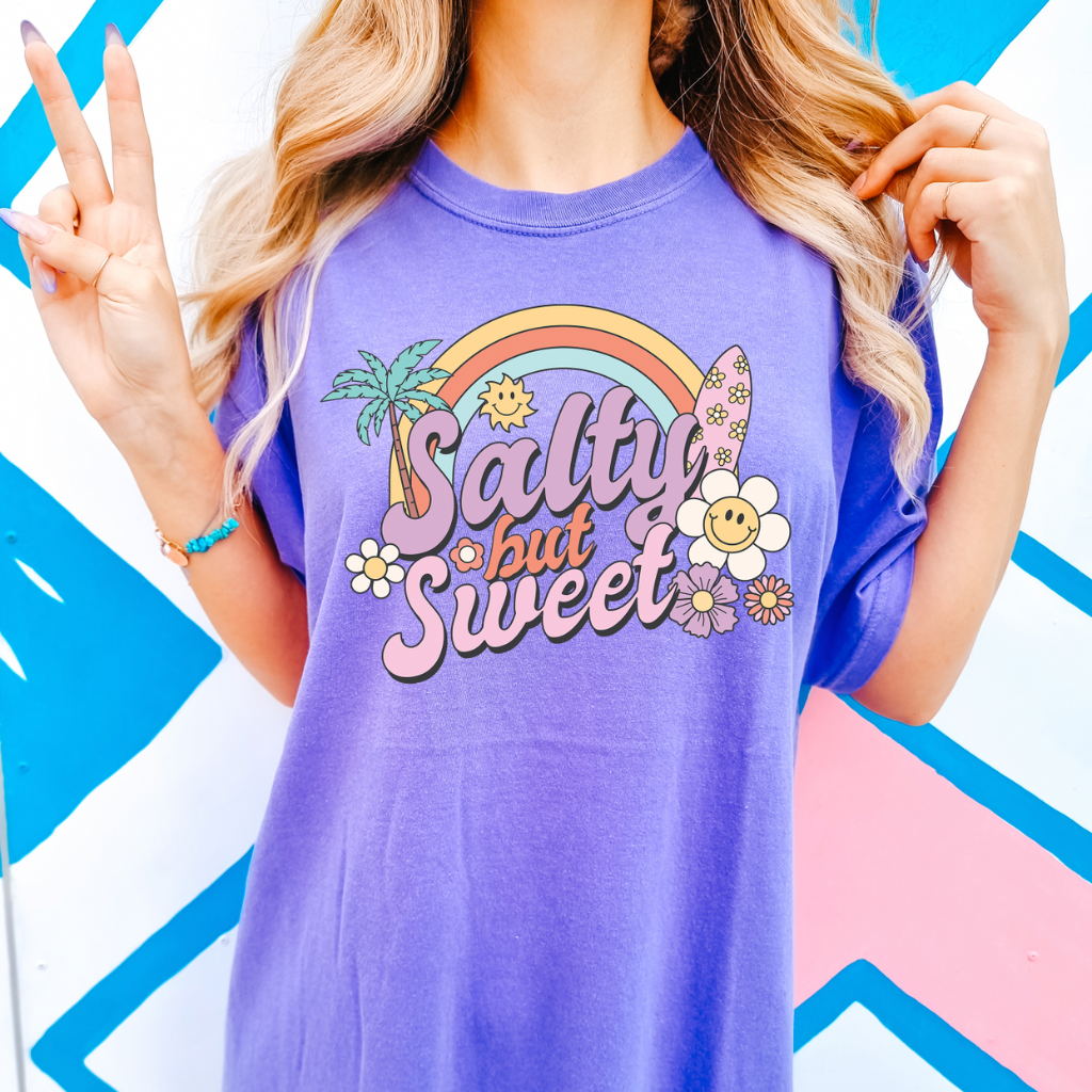 Salty But Sweet Retro Comfort Colors Tee