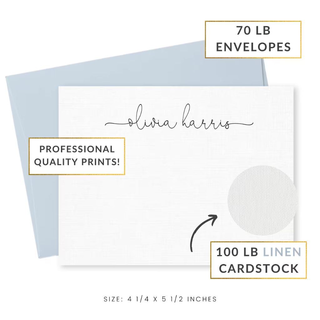 Traditional Monogram Personalized Stationery Set