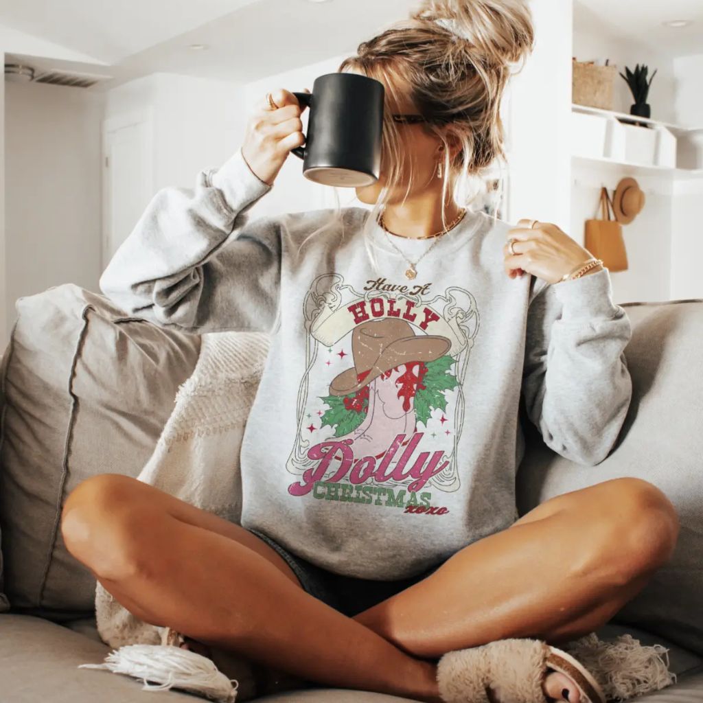 Holly Dolly Christmas Sweatshirt