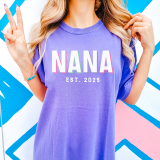 Mama Comfort Colors T Shirts Letter Custom Year