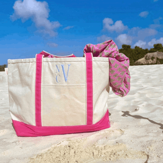 Shadow Text Monogram Tote Bag Personalized Canvas Tote