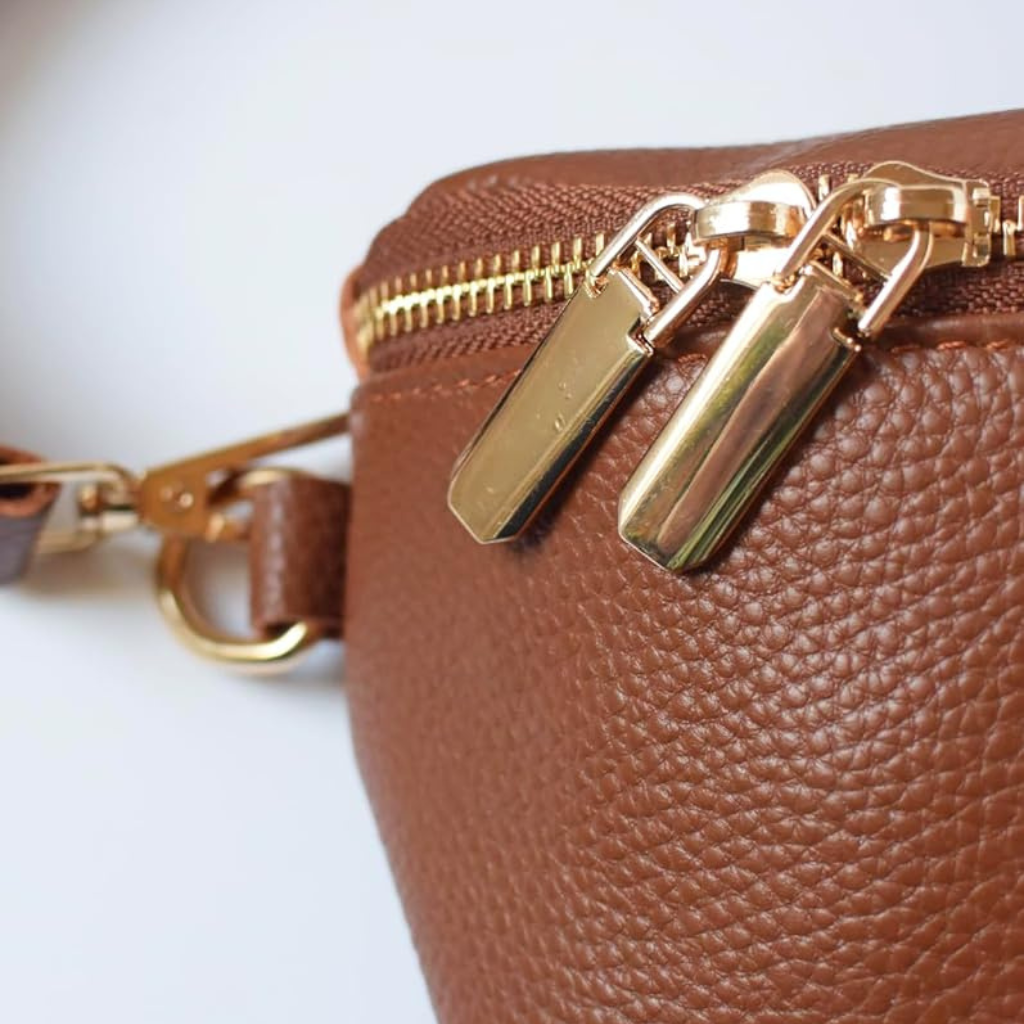 Nutmeg Leather Fanny Pack Crossbody Bags