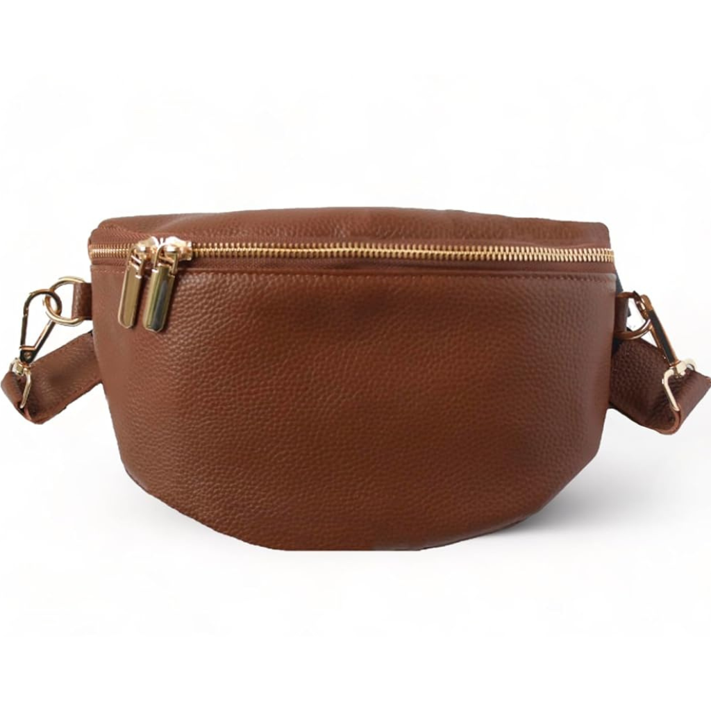 Nutmeg Leather Fanny Pack Crossbody Bags