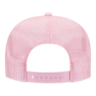 Pink Pickle-ball Trucker Hat Puff Screenprint Pickleballer