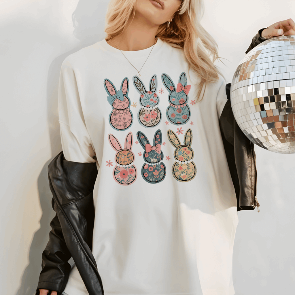Easter Bunny Floral Comfort Colors Tee