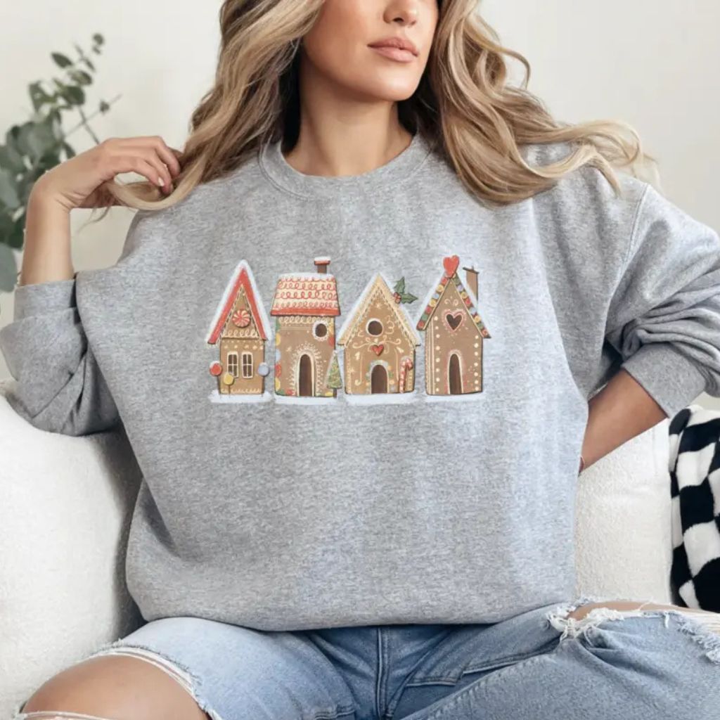 Gingerbread House Christmas Sweatshirt