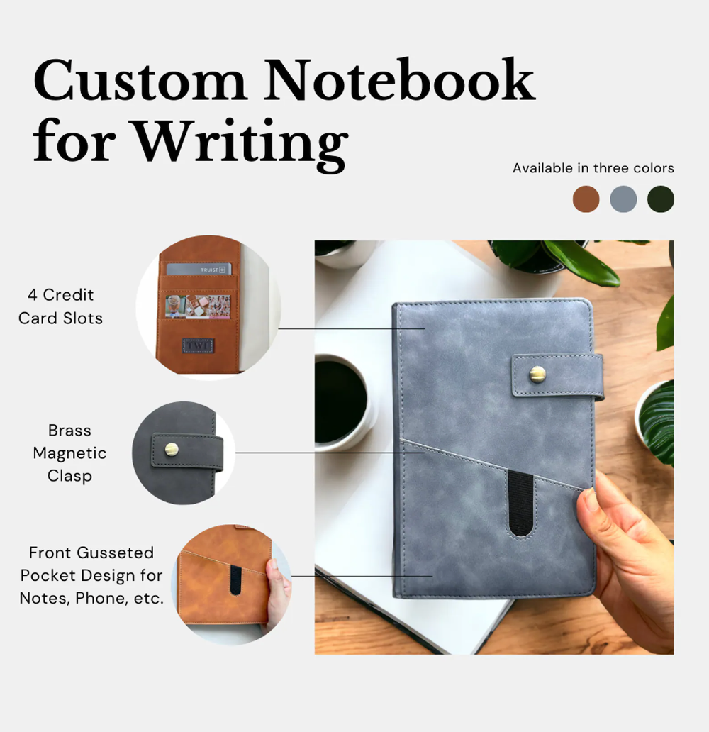 Personalized Leather Journal Refillable Journal Executive Notebook