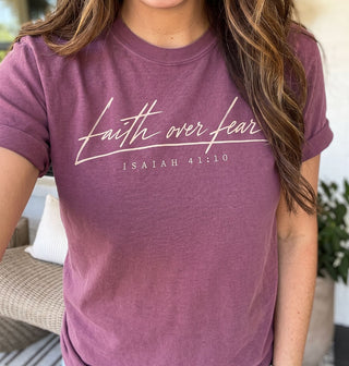 Faith Over Fear Comfort Colors Tee Foothills Academy Collection