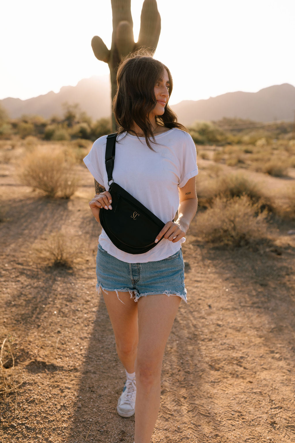 Custom Embroidered Nylon Crossbody Bag