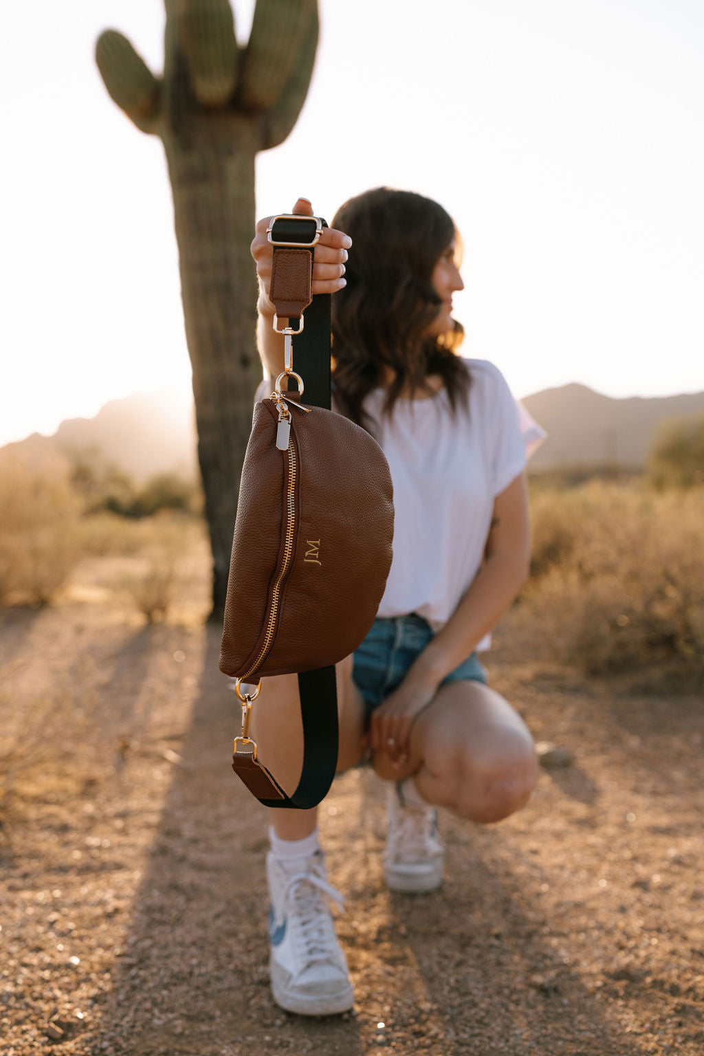 Nutmeg Leather Fanny Pack Crossbody Bags
