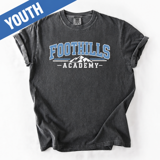 Youth Foothills Academy Collegiate Mountain Comfort Colors Tee