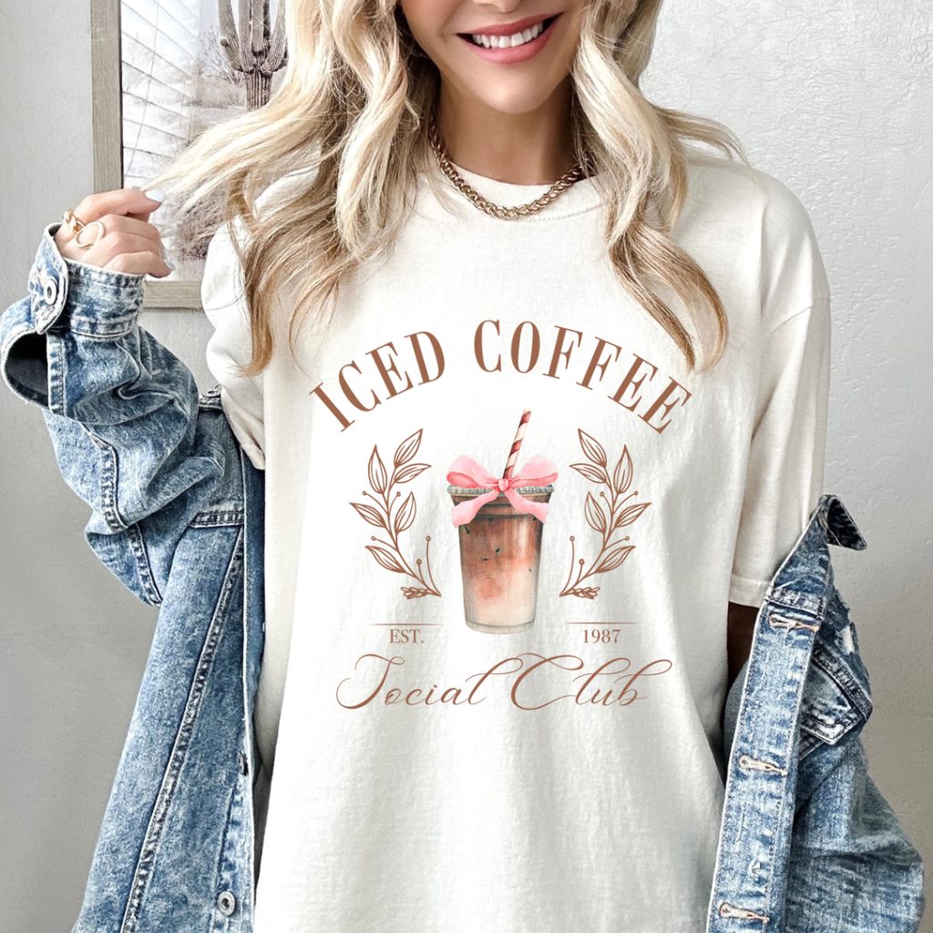 Iced Coffee Social Club Comfort Colors Women’s Graphic Tee