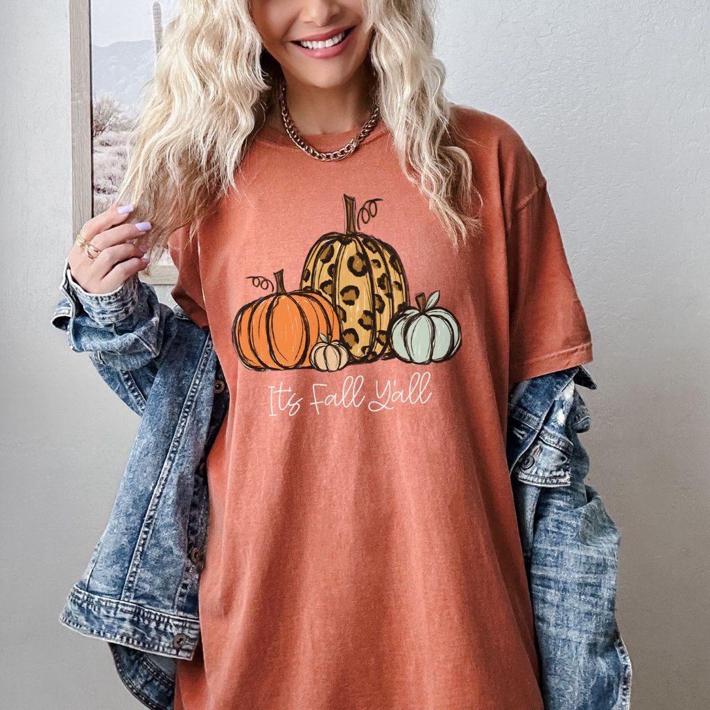 It&#39;s Fall Y&#39;all Pumpkins Fall Comfort Colors Tee