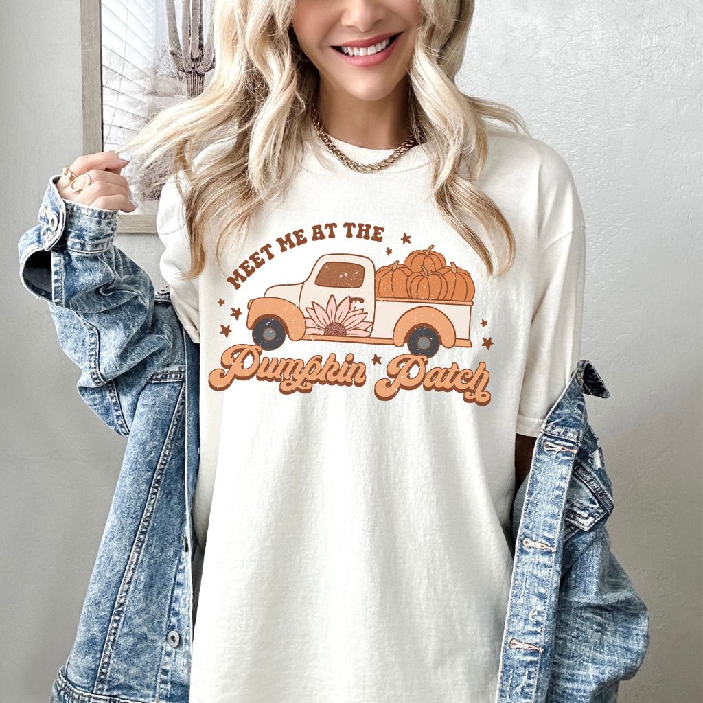 Pumpkin Patch Retro Fall Comfort Colors Tee