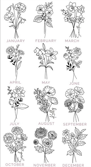 Personalized Birth Flower Iced Coffee Cup