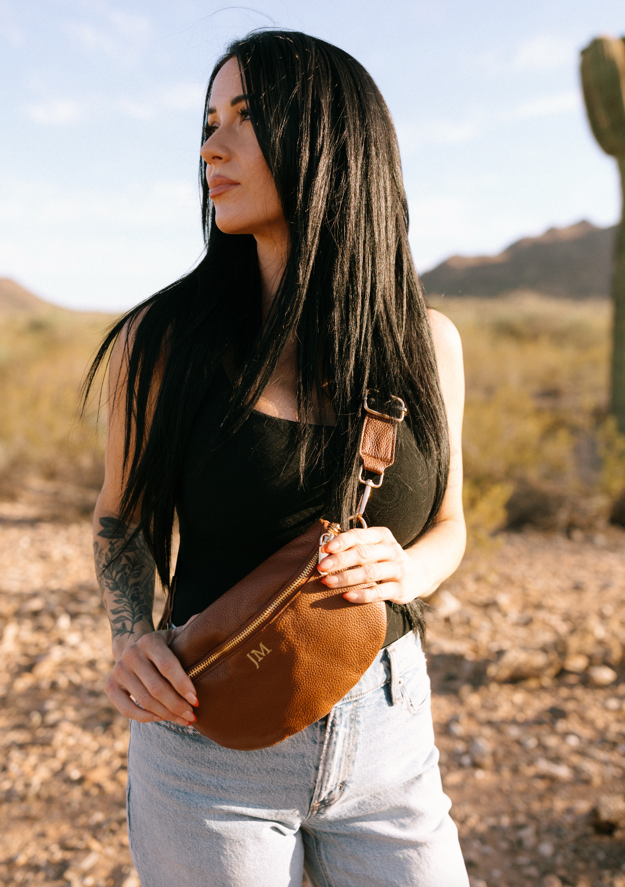 Nutmeg Leather Fanny Pack Crossbody Bags