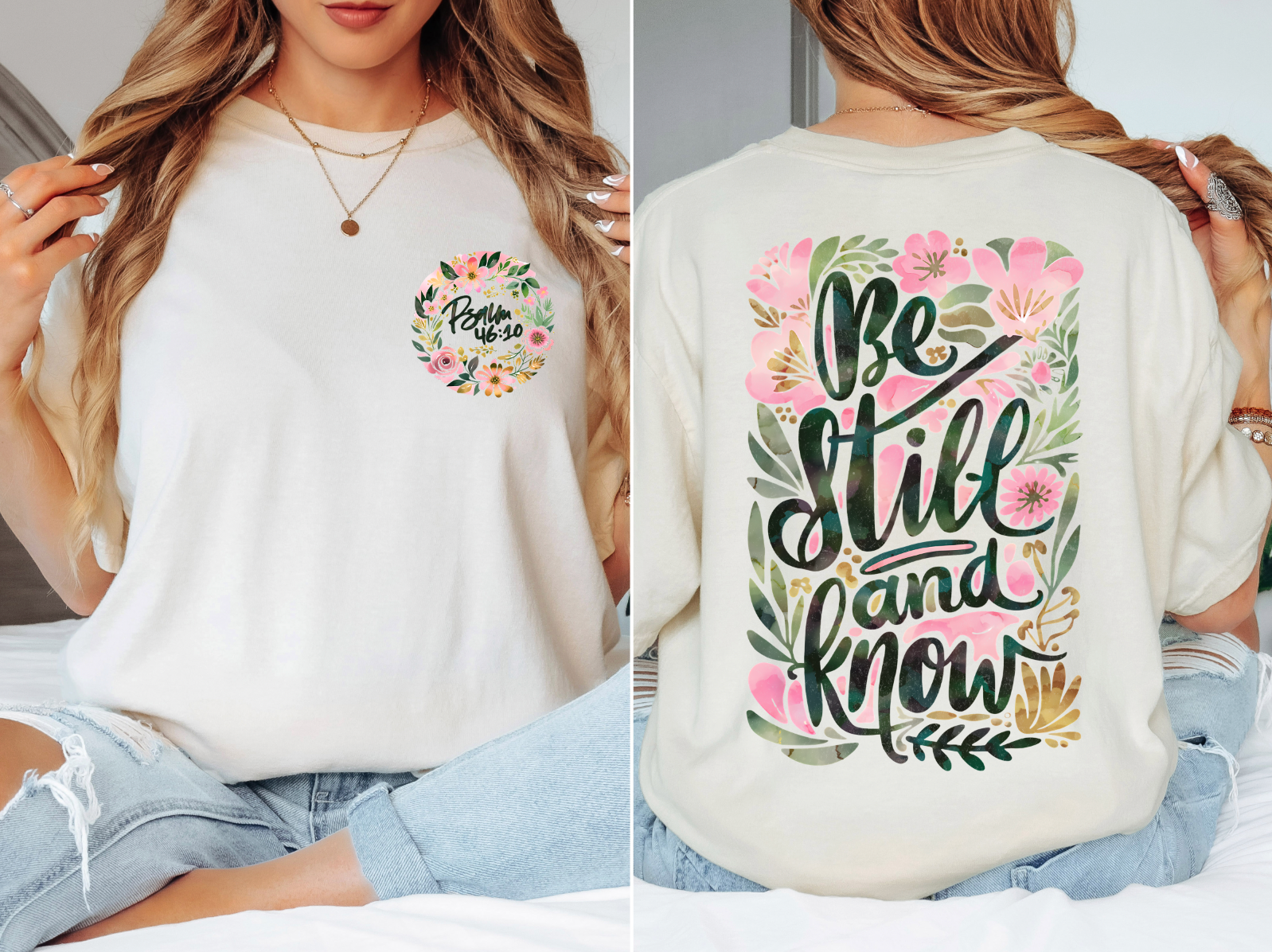 Christian Comfort Colors Tee, Be Still and Know shirt, Psalms 46:10 t-shirt, religious graphic tee, Bible verse shirt, faith-based apparel, Christian gifts