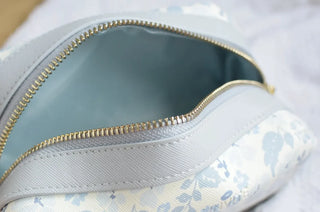 Personalized Large Floral Cosmetic Pouch Toiletry Bag
