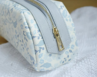 Personalized Large Floral Cosmetic Pouch Toiletry Bag