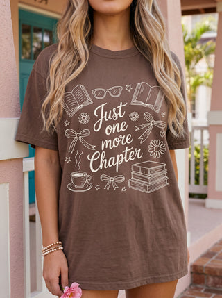 Just One More Chapter Comfort Colors Tee For Book Lovers