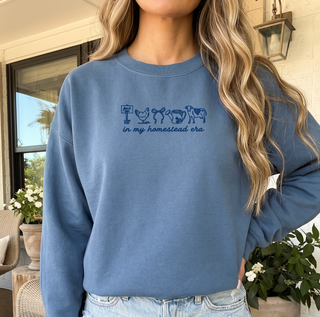 In My Homestead Era Embroidered Farm Life Sweatshirt
