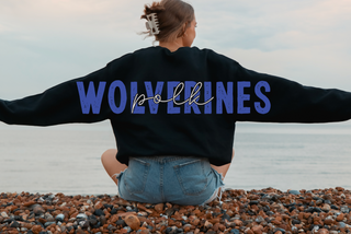 Polk County Wolverines Team School Across Back Sweatshirt
