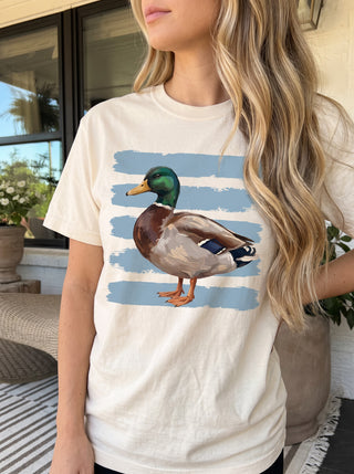 Mallard Duck Stripe Vintage Comfort Colors Wildlife Tee