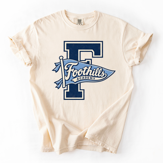 Foothills Academy Collegiate Pennant Flag Comfort Colors Graphic Tee