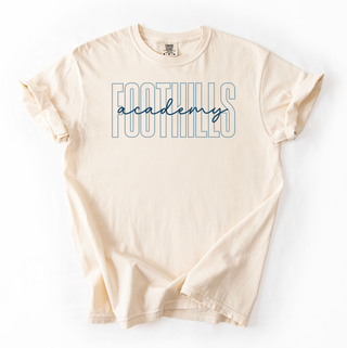 Foothills Academy Outline Script Comfort Colors Graphic Tee