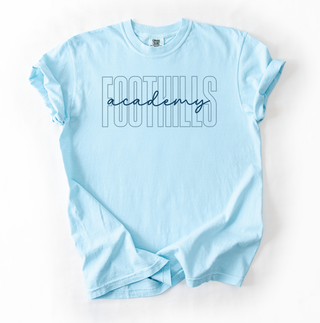Foothills Academy Outline Script Comfort Colors Graphic Tee