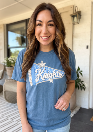 Custom Team School Pennant Game Day Comfort Colors Tee