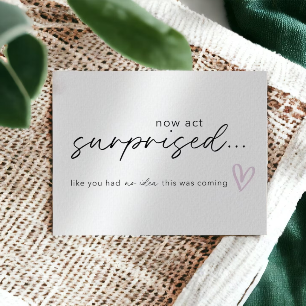 Now Act Surprised Card, Bridesmaid Proposal Card