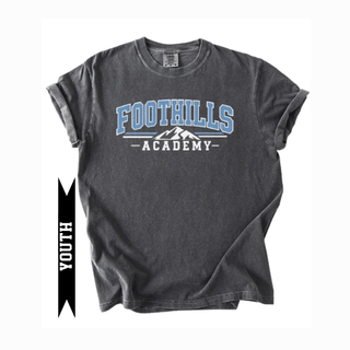 Youth Foothills Academy Collegiate Mountain Comfort Colors Tee