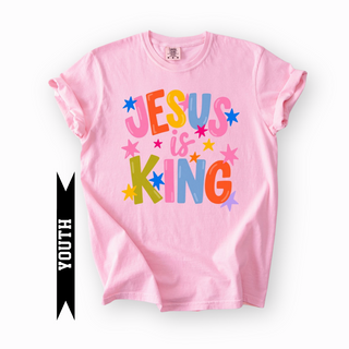 Youth Jesus Is King Comfort Colors Tee Foothills Academy Collection